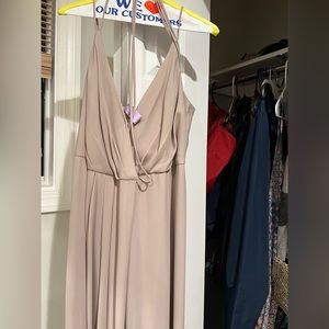 David’s Bridal bridesmaid dress biscotti